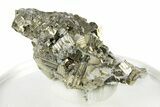 Striated, Cubic Pyrite Crystals - Peru #250270-1